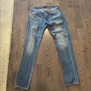 A GOLDE washed straight leg jeans